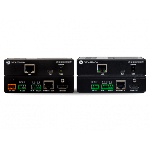 4K UHD HDMI комплект удлинителей до 100M HDBaseT с Управлением и PoE