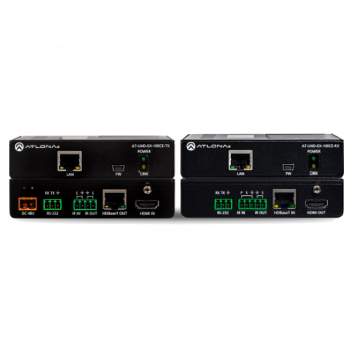 4K UHD HDMI комплект удлинителей до 100M HDBaseT с Управлением и PoE